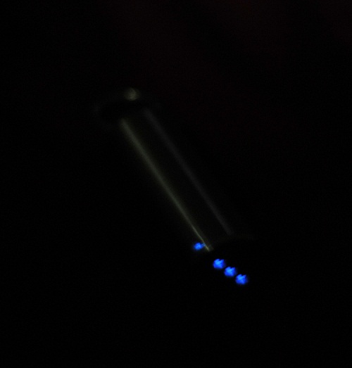 Large Keychain Vial w/Blue Glow Insert (dark)